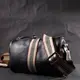 Оригинальная сумка для женщин с акцентом посередине из натуральной кожи Vintage 22362 Черная