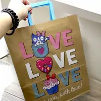 Пакет паперовий КРАФТ "lOVE" 32x15x38 см