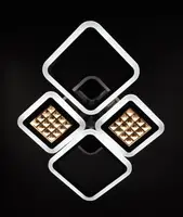Люстра світлодіодна стельова LED світильник для квартири на стелю лед з пультом 26126 Чорний 11х51х71 см.