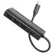 Переходник HOCO Easy safety 4-in-1 Adapter HB41 |Type-C to USB3.0+USB2.0x3||L=0.2M|