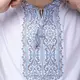 Футболка-вышиванка мужская Moderika Даниил белая с голубым XXL