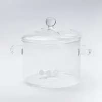 Каструля скляна 1,9 л з кришкою для електричних і газових плит
