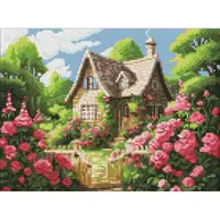 Алмазная мозаика "Уютный домик", 30х40 см