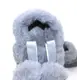 Серые зимние закрытые тапочки с серыми бубонами.