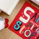 Коврик придверный с принтом Santa please stop here 45x75x0,4 см (KOV_20S023)
