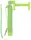 Монопод TOTO TMK-05 mini AUX cable Green