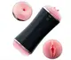 Мастурбатор с двумя входами FOXSHOW Vibrating Masturbation Cup USB 10 function + Interactive Function Black