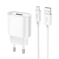 Адаптер сетевой HOCO Micro USB Cable Fighter single port charger C109A |1USB, 18W/3A, QC|