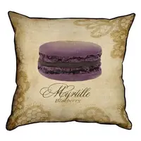 Подушка с мешковины Macarons myrtille blueberry 45x45 см (45PHB_SWE029_BR)