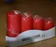 Набір свічок 4 шт. циліндр Bispol AURA Candles Червоні (sw50/4-030)