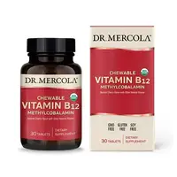 Витамины и минералы Dr. Mercola Vitamin B12, 30 жевательных таблеток Вишня