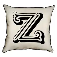 Подушка с мешковины Letter Z 45x45 см (45PHB_ABC051_WH)