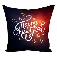 Подушка c принтом габардиновая Happy New Year 50x50 (5P_17NG090)