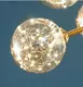 Люстра светодиодная потолочная LED светильник для квартиры на потолок лэд 26373 Латунь 42-72х110х110 см.