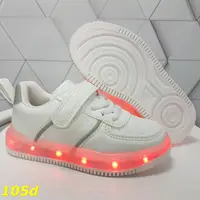 Дитячі кросівки білі світяться з підсвічуванням Led usb 26-31р розмір 29 18 см