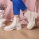 Ботинки женские Fashion Patchy 2163 37 размер 24 см Бежевый
