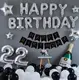 Набор надувных шариков Happy Birthday Silver 5957 13 предметов серебристый
