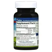 Вітаміни та мінерали Carlson Labs Vitamin D3 2000 IU, 120 капсул