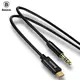 Кабель Baseus USB-C to Mini-jack 3.5 (AUX), 1.2M, Черный (CAM01-01)