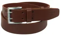 Мужской кожаный ремень под джинсы Skipper 1175-45 коричневый 4,5 см