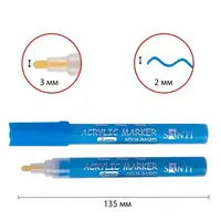 Маркер акриловий Santi SAC-16 391045 13.5х0.2 см темно-синій