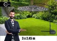Парасолька садова Carruzzo з LED підсвіткою 3м (Польща)