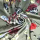 Ткань плательная атлас крэш Аліна хакі