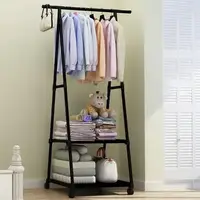 Вешалка-стойка для одежды 55*42*150см TL00402 black