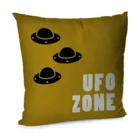 Подушка диванная с бархата Ufo zone 45x45 см (45BP_UNI013)