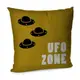 Подушка диванная с бархата Ufo zone 45x45 см (45BP_UNI013)