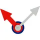 Настенные часы "Little Big Time Arrow" ?38 см