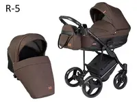Детская коляска 2 в 1 Angelina Discovery Respect коричневая R-5