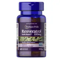 Натуральная добавка Puritan's Pride Resveratrol 100 mg, 60 капсул