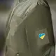 Шеврон на липучке флаг Украины 6х6,5 см в форме сердца вишитий патч нашивка