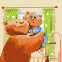 Картина по номерам "Мамины объятия" 40*40см KHO2364
