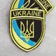 Набор шевронов 3 шт на липучке погон "УЗ"  шеврон-погон Укрзалізниця, цветной патч Укрзалізниця на флаге