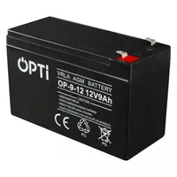 Аккумуляторная батарея Volt Polska AGM OPTI 12V 9 Ah VRLA для систем аварийного электроснабжения, черный