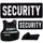 Набор шевронов 2 шт с липучкой Security Охрана 9х25 и 4,5х12,5 см вышитый патч нашивка шеврон