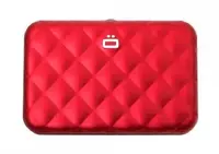 Кардхолдер OGON Quilted Button на 10 карт, красная
