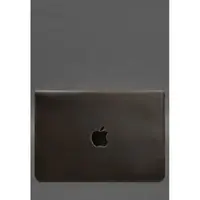 Шкіряний чохол-конверт на магнітах для MacBook Pro 16" Темно-коричневий Crazy Horse