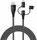 Кабель Tronsmart LAC10 Lightning MicroUSB Type-C Universal 3in1 Cable Grey