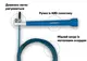 Скоростная скакалка EasyFit Speed Cable Rope 3 м для похудения, синяя