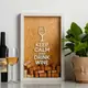 Рамка для винных пробок "Keep calm", Белый-коричневий, английский