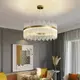Люстра светодиодная подвесная LED светильник для квартиры на потолок лэд 26719 Золото 30-170х50х50 см.