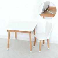 Столик для малювання Зайчик Desk 04-025W-DESK 2 предмети білий