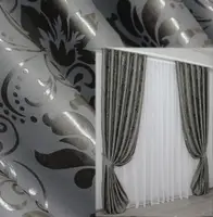 Шторы 2шт 1,5х2,7м. из ткани блэкаут Цвет серый Код 1006ш 30-813