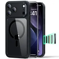 Чохол + скло для iPhone 17 Pro Max - Classic Hybrid MagSafe + Glass, Clear/ Black (289020)