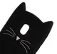 Силиконовый чехол для Samsung Galaxy J330 / J3 2017 - 3D Cat (Кот с усами), Черный