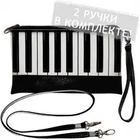 Клатч через плечо Клавиши пианино, музыка 25x15 см (KL_GL_BL031)