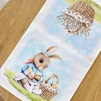 Серветка на стіл, для кошика Кролик з великоднім кошиком 35x60 см (SLF_23M010)
